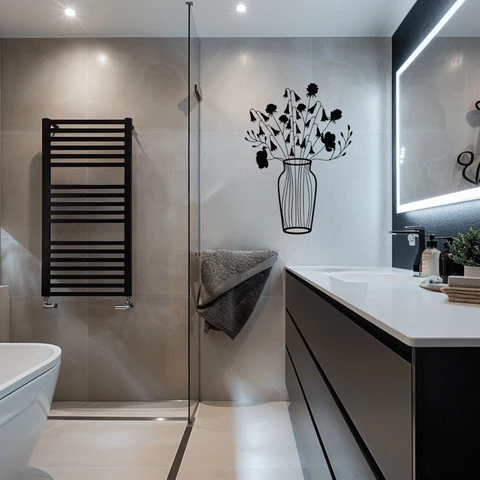 Metal Bathroom Wall Decor