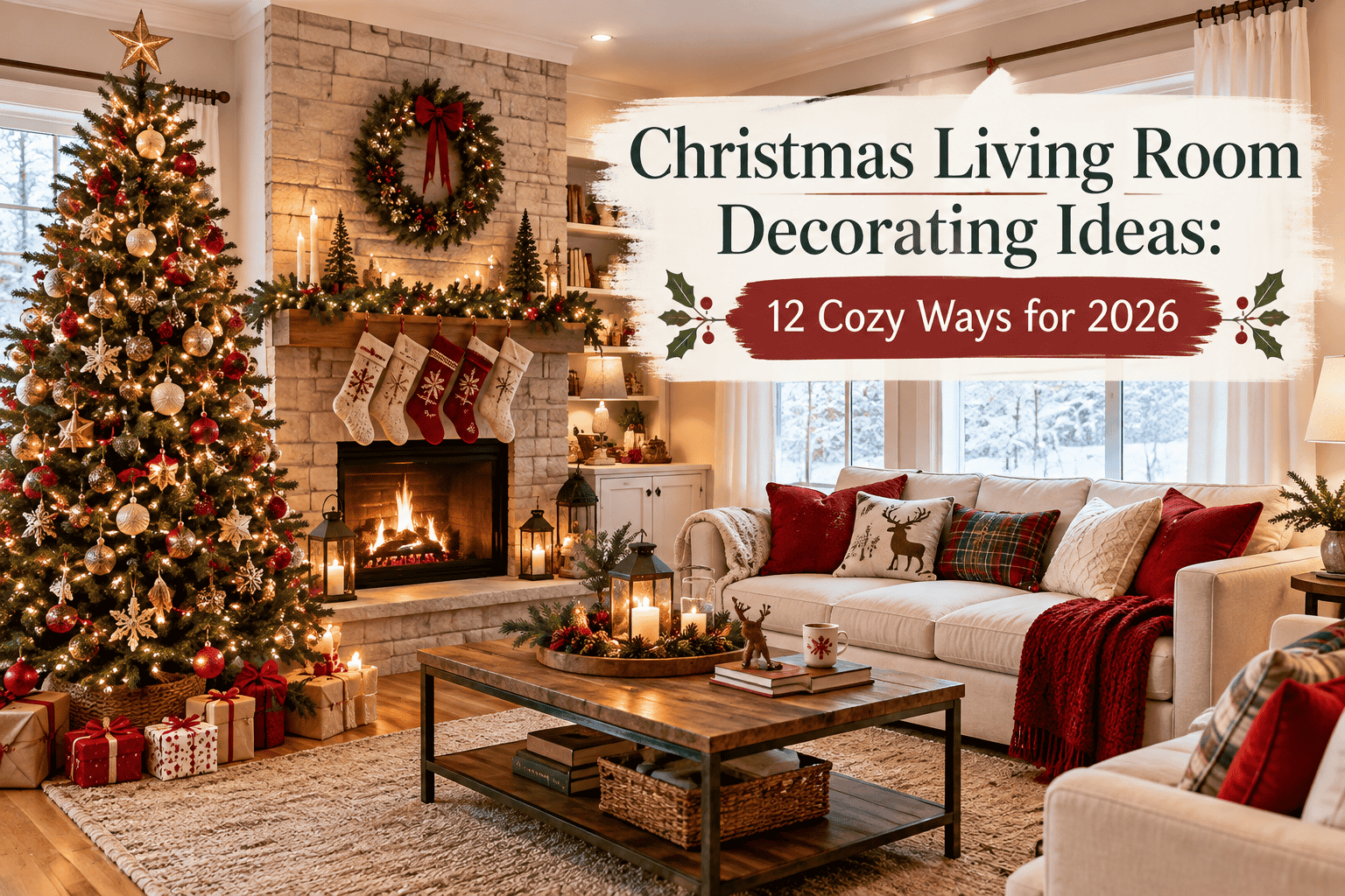 Christmas living room decor ideas (1)
